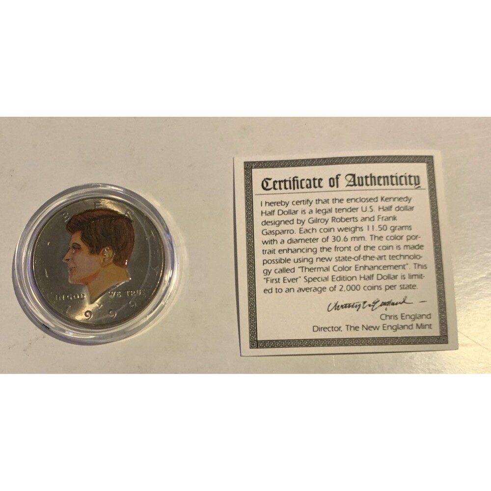 1999-P Kennedy Half Dollar-bu - Painted - Includes Coa